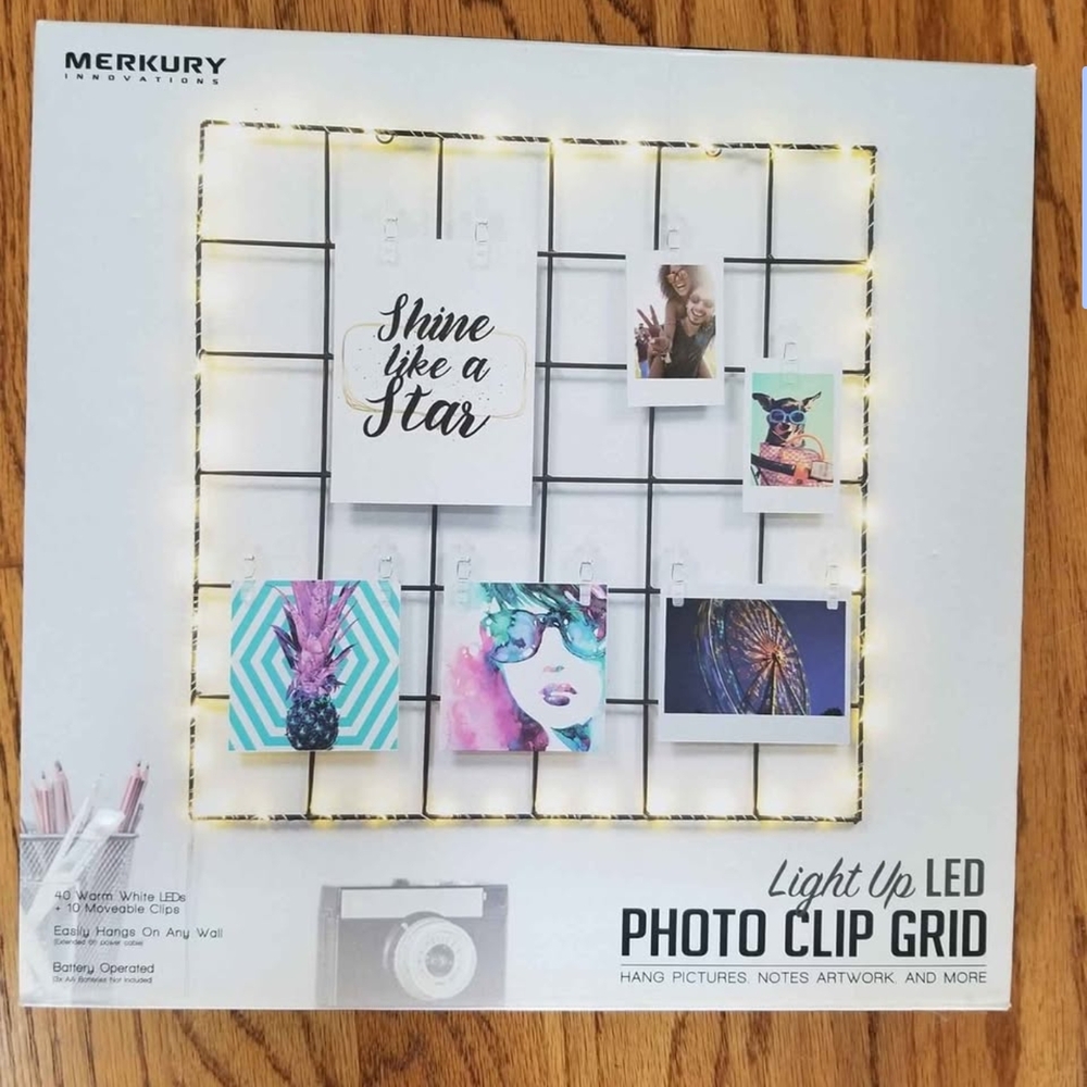 NIB LED Photo Clip Grid
